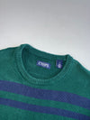 Chaps Forest Green & Navy Striped Crewneck Sweater(Xl)