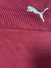 Puma Crewneck Sweatshirt – Textured Chest Panel – Dark Red / Maroon (2XL)