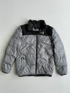 The North Face 700 Fill Down Nuptse Colorblock Grey Black Puffer Jacket (S)