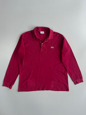 Lacoste Classic Pique Long Sleeve Polo Shirt Burgundy (L)