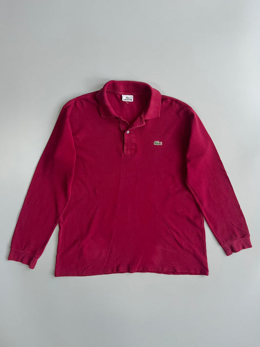 Lacoste Classic Pique Long Sleeve Polo Shirt Burgundy (L)