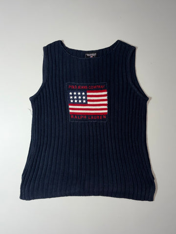 Vintage Polo Jeans Co. Ralph Lauren Flag Knit Sweater Vest Women’s (S)