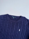 Ralph Lauren | Navy Cable Knit Sweater | (S/M)