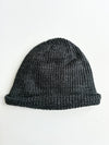 Vintage The North Face Black Fisherman Ribbed Beanie (H-9 inches/W-22)