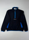 Adidas 1/4 Zip Fleece – Black & Blue  (L)