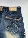 Tesilin Jeans | Heavy Studded Distressed Baggy Jeans (W:34 |L:39)