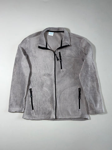 Vintage Columbia Sportswear Fleece Zip-Up Jacket – Light Grey (M)