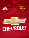 Adidas Manchester United Chevrolet Sponsor Pogba #6 Home Red Football Jersey (S)