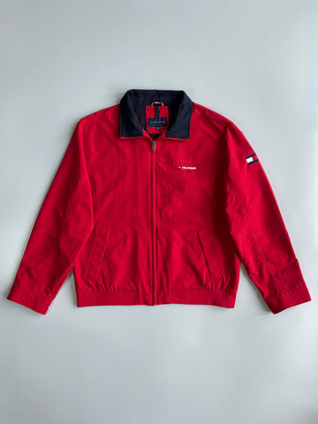 Tommy Hilfiger Red Harrington Jacket with Flag Patch (2XL)