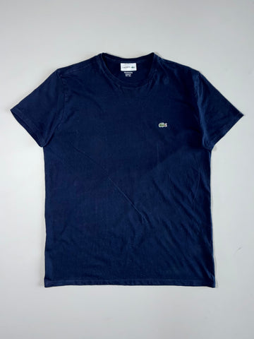 Lacoste Crocodile Logo Crewneck T-Shirt, Navy Blue, Size (L)