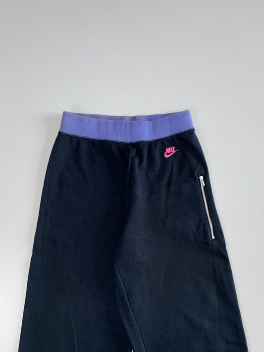 Nike Black/Purple Colourblock Track Pants Elastic(W:26|L:41)
