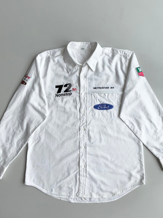 Vintage Ford Racing | White Metrostar 72hr Sponsor Patch Shirt | (Size XL)