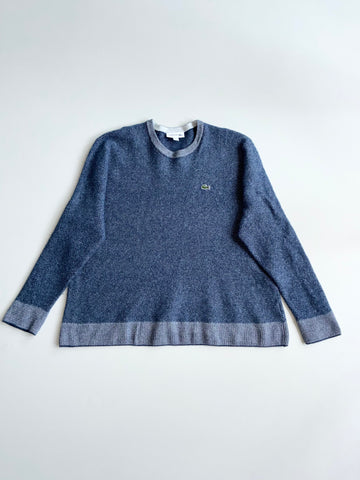 Lacoste Navy Birdseye Knit Crewneck Sweater women’s(L)