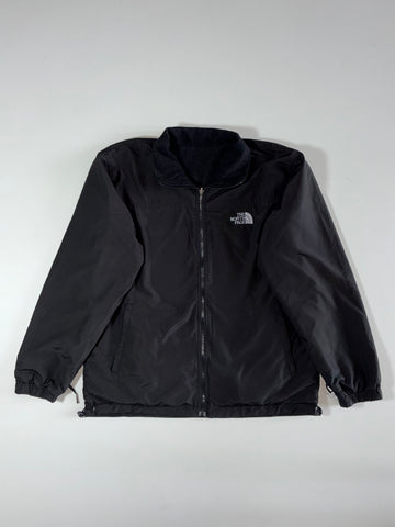 The North Face Reversible Fleece/Windbreaker Jacket – Black (XL)