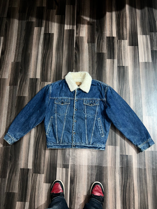 A Premium Denim Fur Jacket(Buy one get one free) M/L