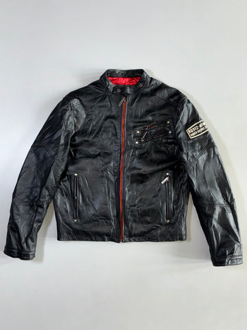 RG512 Urban Wear Red-Zip PURE Leather Jacket (M)