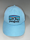 Vintage Patagonia Light Blue Fitz Roy Trucker Cap (Adjustable)