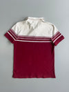 Lacoste Slim Fit Burgundy White Striped Pique Polo T-Shirt (S)