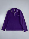 Lacoste Purple Full Sleeve Polo | Pocket Detail (L)