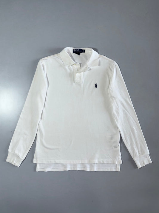 Polo by Ralph Lauren White Long Sleeve Polo Shirt Size (M)