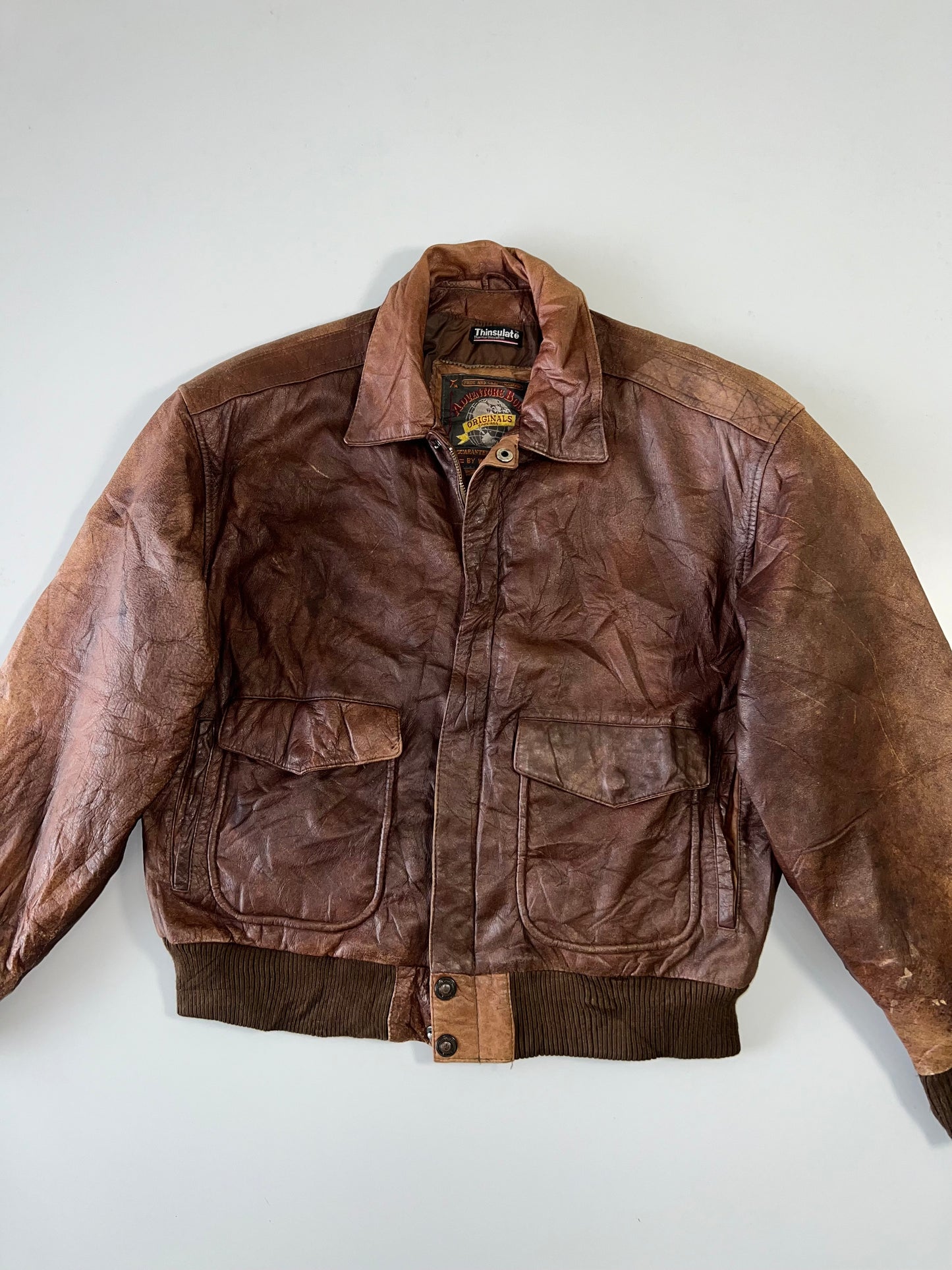 ZSuper Premium Adventure bond Original Leather Jacket (L)