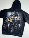 Spiral Direct Black "You Lose" Flaming Skull Graphic Pullover Hoodie (M)