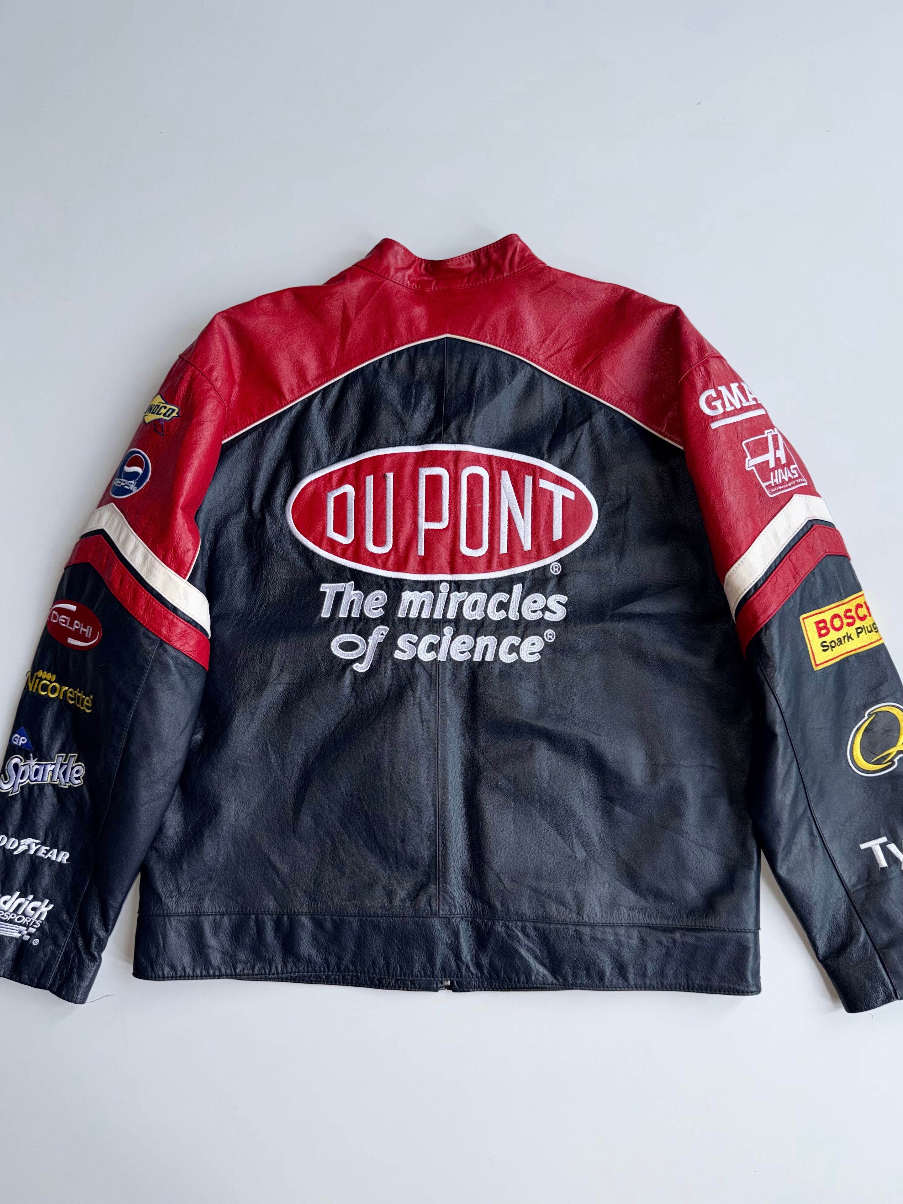 Vintage Jeff Gordon #24 DuPont NASCAR Jacket Wilsons Leather x