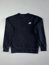 Nike Classic Black Embroidered Swoosh Crewneck Sweatshirt – (M)