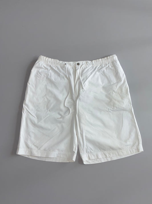 Vintage Polo Ralph Lauren White Cotton Drawstring Shorts (L:21, W:38)