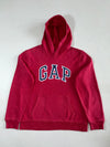 Vintage Gap Red Embroidered Arch Logo Hoodie (M)
