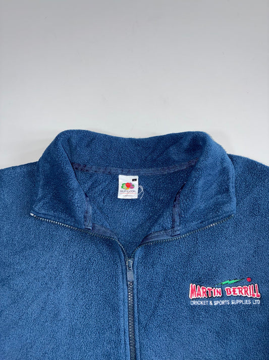 Martin Berrill Embroidered Full-Zip Fleece Jacket – Navy (XXL)