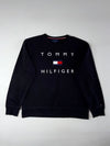 Tommy Hilfiger Big Flag Spellout Sweatshirt – Black – (2XL)