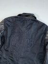 Black Leather Sleeve Asymmetric Biker Jacket – Quilted Shoulders, Skull Patch  Leather Sleeves Women’s (S)