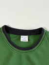 Champion Big C Logo Colorblock Crewneck Sweatshirt — Forest Green (M)