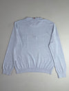 Tommy Hilfiger Light Blue-Grey Crewneck Cotton Knit Sweater (XL)
