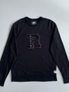 Roots Varsity “R” Logo Crewneck Sweatshirt – Black (L)