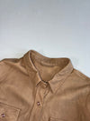 Tan Suede Leather Western Shirt Jacket(M)