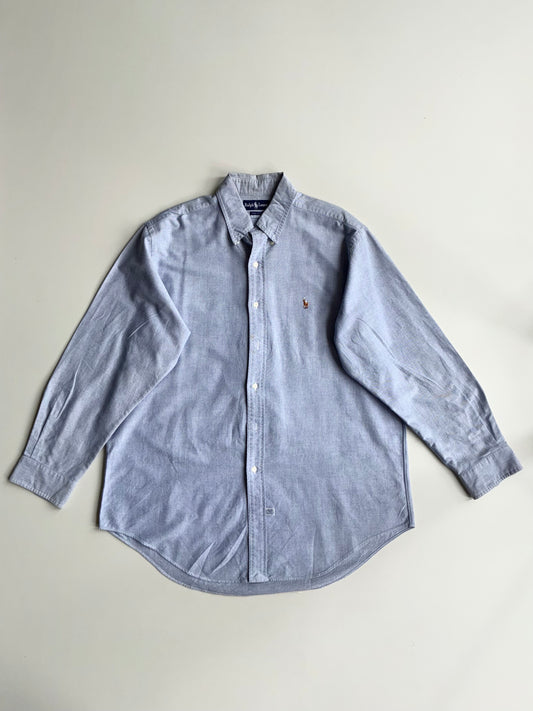 Ralph Lauren Oxford Shirt — Blue/White Micro Weave (2Xl)