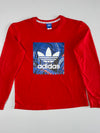 Adidas Originals Red Trefoil Graphic Long Sleeve T-Shirt(S)
