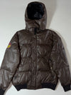 5th Street Vintage Glossy Hooded Puffer Jacket – (M)