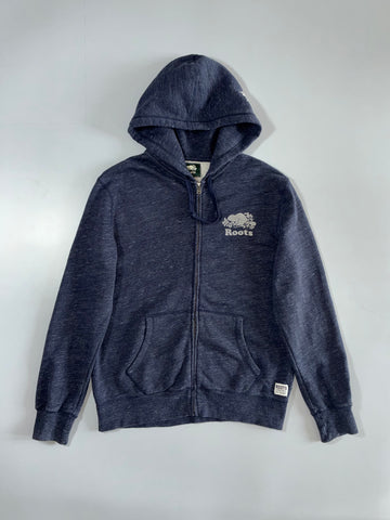 ROOTS | Beaver Logo Zip Hoodie (L)