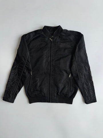 Harley-Davidson Genuine MotorClothes Flame Embroidered Bomber Jacket (M)