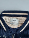 ONLY “Our Story” Satin Souvenir Bomber Embroidered Jacket (Xs)