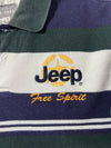 Vintage Jeep Free Spirit Striped Rugby Polo (L)