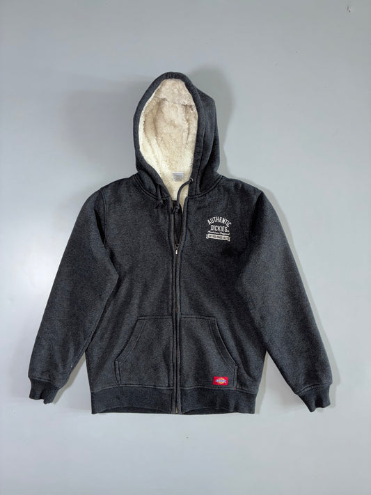 Dickies Sherpa Lined Zip Hoodie in Charcoal (M)