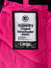 Superdry Original Windcheater Black Pink Fleece Lined Jacket (S)