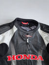Honda x Teknic “Engineered to Win” Vintage Leather Moto Racing Jacket (M)
