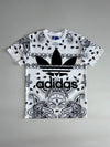 Adidas Originals Bandana Paisley Print Big Logo T-Shirt – White/Black (S)