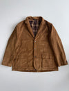 Vintage L.L.Bean Brown Corduroy Plaid-Lined Hunting Sport Coat Blazer (2XL/3XL)
