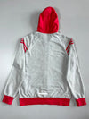 Adidas | Red Grey Colorblock Full Zip Hoodie | (L)